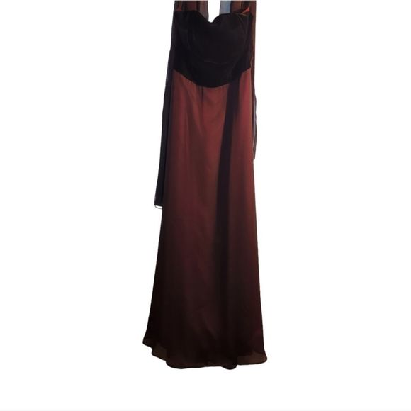 Jim Hjelm occasions Dress black  brown Burgundy Size 10 - Picture 3 of 16